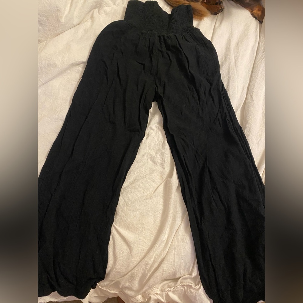 Black, Knit Boho pants, Size S